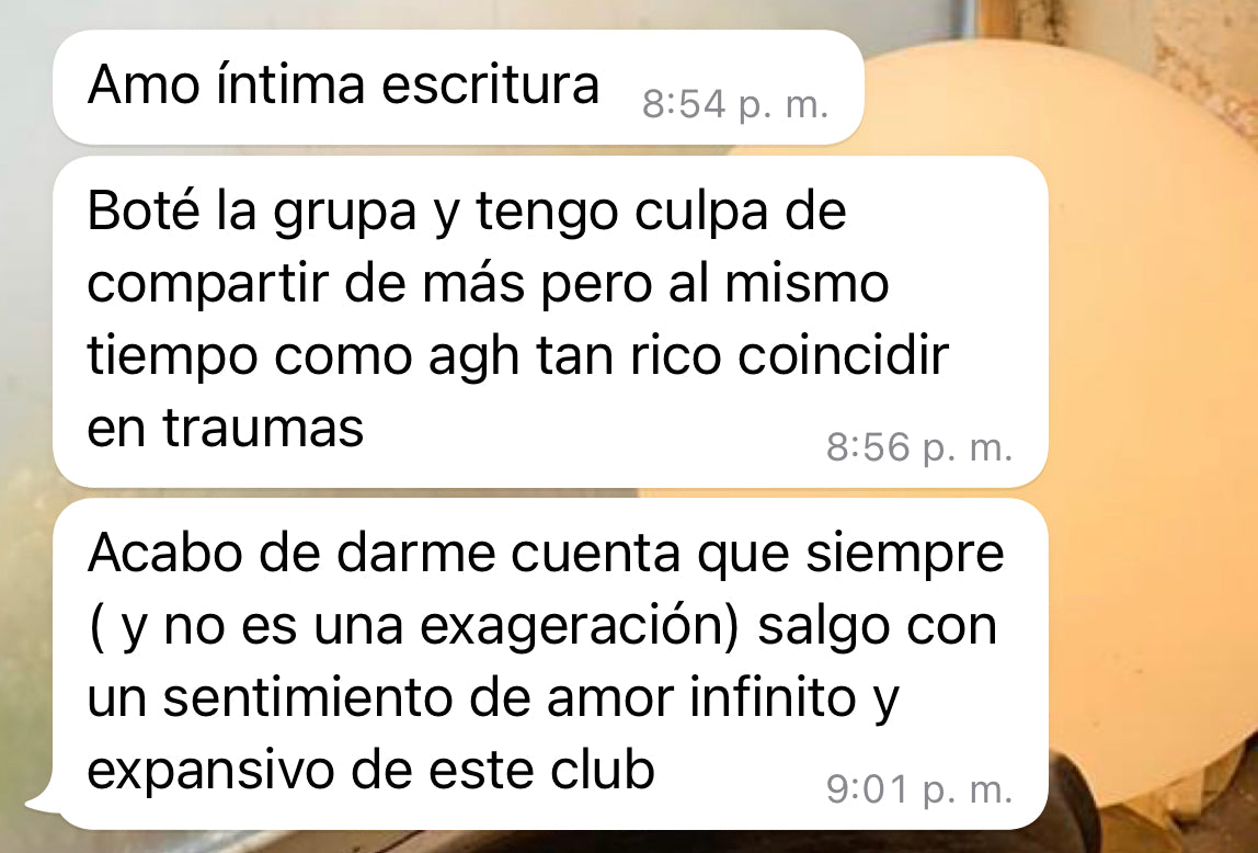 Club de íntima escritura